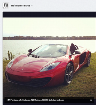 Illustration for article titled This Year's Neiman Marcus Car Is A $354,000 McLaren 12C Spider